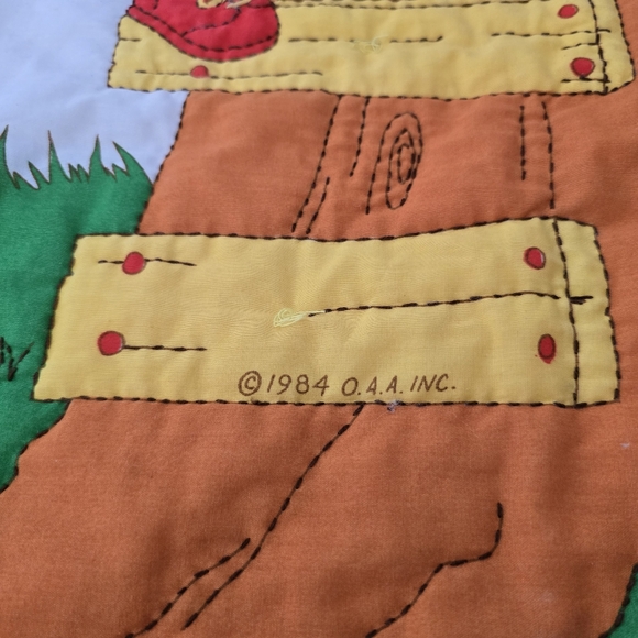 Vintage Cabbage Patch Quilt Blanket 43” X 33” Crib Baby Wall Hanging - Picture 3 of 11